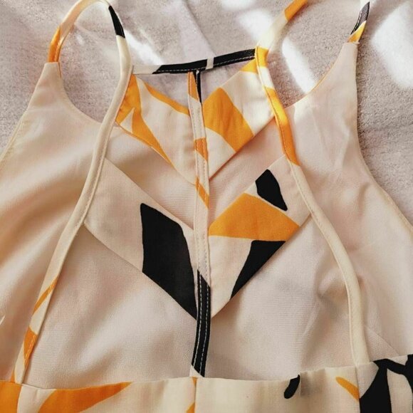 Esley Womens Fit & Flare Dress Multicolor White Floral Lined Scoop Neck S A2 - Picture 6 of 10